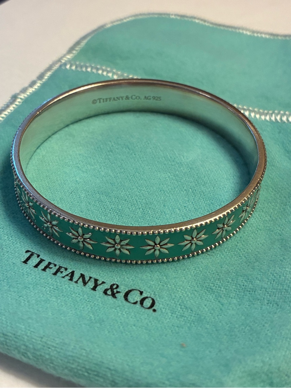 Tiffany & Co. Turquoise Enamel Bangle Bracelet - Picture 6 of 7
